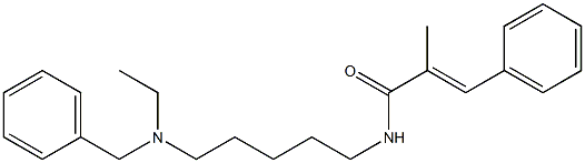 N-[5-(Ethylbenzylamino)pentyl]-2-methyl-3-(phenyl)acrylamide Structure