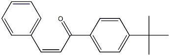 (2Z)-3-(フェニル)-1-(4-tert-ブチルフェニル)-2-プロペン-1-オン 化学構造式