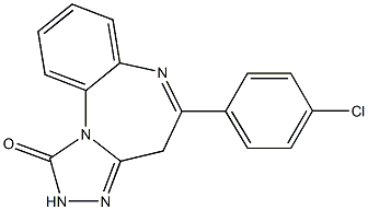 2,4-Dihydro-5-(4-chlorophenyl)-1H-[1,2,4]triazolo[4,3-a][1,5]benzodiazepin-1-one Struktur
