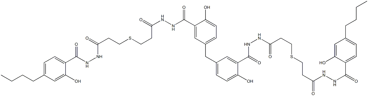 5,5'-Methylenebis[N'-[3-[[2-[[N'-(4-butylsalicyloyl)hydrazino]carbonyl]ethyl]thio]propionyl]salicylic hydrazide]