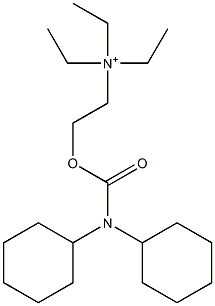 2-[[(ジシクロヘキシルアミノ)カルボニル]オキシ]-N,N,N-トリエチルエタンアミニウム 化学構造式