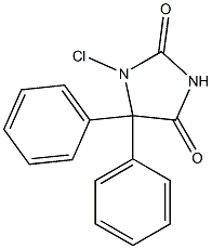 5,5-Diphenyl-1-chlorohydantoin Struktur
