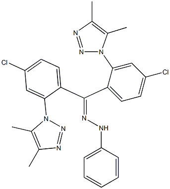 [4,5-Dimethyl-1H-1,2,3-triazol-1-yl]-4-chlorophenyl ketone phenyl hydrazone Struktur