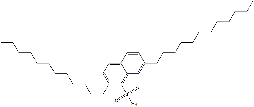 2,7-ジドデシル-1-ナフタレンスルホン酸 化学構造式