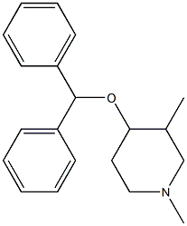 1,3-Dimethyl-4-(diphenylmethoxy)piperidine,,结构式