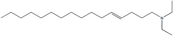 N,N-ジエチル-4-ヘキサデセン-1-アミン 化学構造式