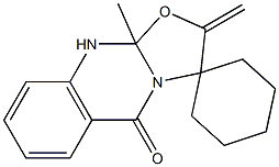 10a-Methyl-2-methylene-2,3,10,10a-tetrahydrospiro[5H-oxazolo[2,3-b]quinazoline-3,1'-cyclohexan]-5-one,,结构式