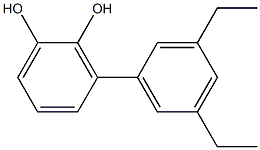 3-(3,5-Diethylphenyl)benzene-1,2-diol 结构式