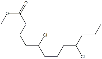 5,9-ジクロロドデカン酸メチル 化学構造式
