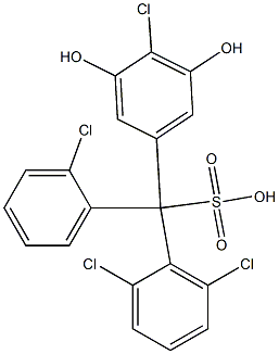 (2-Chlorophenyl)(2,6-dichlorophenyl)(4-chloro-3,5-dihydroxyphenyl)methanesulfonic acid