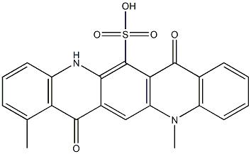 5,7,12,14-Tetrahydro-1,12-dimethyl-7,14-dioxoquino[2,3-b]acridine-6-sulfonic acid Structure