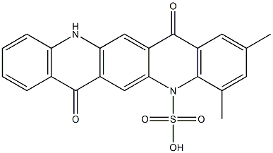 5,7,12,14-Tetrahydro-2,4-dimethyl-7,14-dioxoquino[2,3-b]acridine-5-sulfonic acid Structure