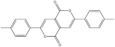 3,7-ビス(4-メチルフェニル)ピラノ[4,3-c]ピラン-1,5-ジオン 化学構造式