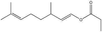Propionic acid 3,7-dimethyl-1,6-octadienyl ester 结构式