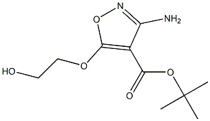 3-Amino-5-(2-hydroxyethoxy)isoxazole-4-carboxylic acid tert-butyl ester,,结构式
