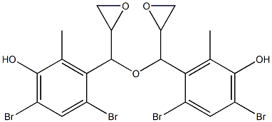 2,4-Dibromo-5-hydroxy-6-methylphenylglycidyl ether Structure