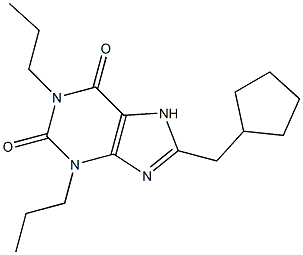 8-Cyclopentylmethyl-1,3-dipropylxanthine 结构式