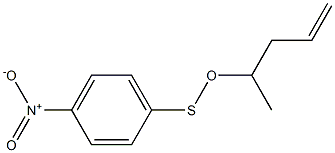 4-NitrobenzeneSulfenic acid (1-methyl-3-butenyl) ester 结构式