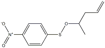 4-ニトロベンゼンスルフェン酸(1-メチル-3-ブテニル) 化学構造式