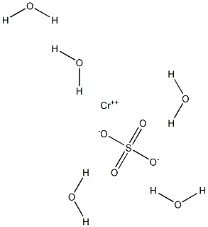 硫酸クロム(II)·7水和物 化学構造式