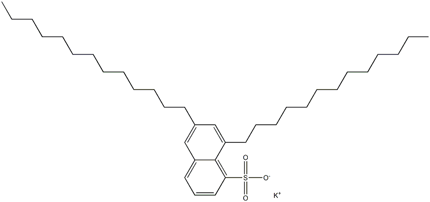 6,8-Ditridecyl-1-naphthalenesulfonic acid potassium salt Struktur