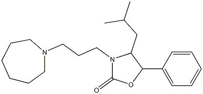 3-[3-(Hexahydro-1H-azepin-1-yl)propyl]-4-isobutyl-5-phenyloxazolidin-2-one 结构式