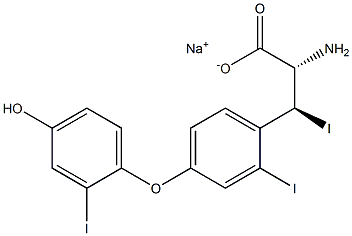 (2S,3S)-2-Amino-3-[4-(4-hydroxy-2-iodophenoxy)-2-iodophenyl]-3-iodopropanoic acid sodium salt Structure