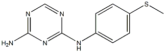 N-[4-(メチルチオ)フェニル]-1,3,5-トリアジン-2,4-ジアミン 化学構造式