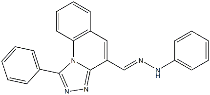 1-Phenyl[1,2,4]triazolo[4,3-a]quinoline-4-carbaldehyde phenyl hydrazone,,结构式