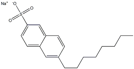 6-Octyl-2-naphthalenesulfonic acid sodium salt Structure