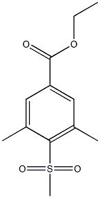 3,5-ジメチル-4-(メチルスルホニル)安息香酸エチル 化学構造式