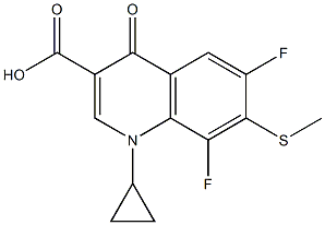 7-Methylthio-1-cyclopropyl-6,8-difluoro-1,4-dihydro-4-oxoquinoline-3-carboxylic acid|