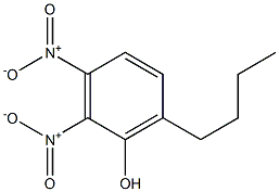 6-ブチル-2,3-ジニトロフェノール 化学構造式