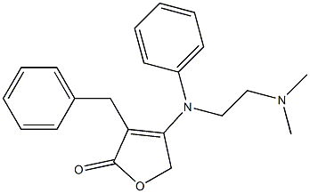 3-Benzyl-4-[N-[2-(dimethylamino)ethyl]-N-phenylamino]-2(5H)-furanone,,结构式