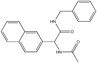 2-アセチルアミノ-2-(2-ナフタレニル)-N-ベンジルアセトアミド 化学構造式