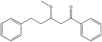 3-メトキシ-1,5-ジフェニル-1-ペンタノン 化学構造式