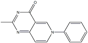 2-Methyl-6-phenylpyrido[4,3-d]pyrimidin-4(6H)-one Struktur