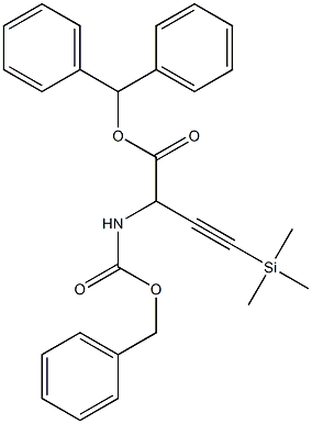 2-Benzyloxycarbonylamino-4-(trimethylsilyl)-3-butynoic acid diphenylmethyl ester Structure