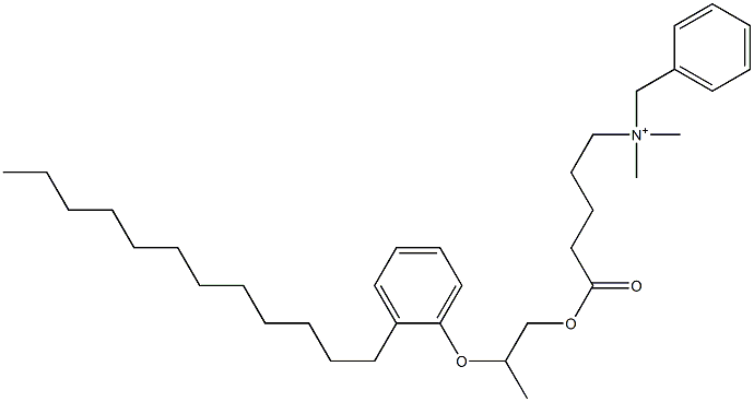 N,N-Dimethyl-N-benzyl-N-[4-[[2-(2-dodecylphenyloxy)propyl]oxycarbonyl]butyl]aminium,,结构式