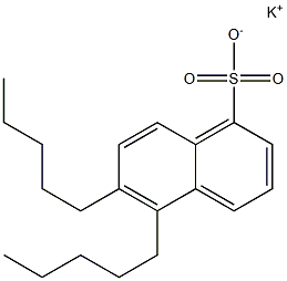 5,6-ジペンチル-1-ナフタレンスルホン酸カリウム 化学構造式