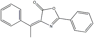 2-Phenyl-4-[(E)-1-phenylethylidene]oxazol-5(4H)-one Struktur