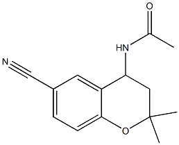4-Acetylamino-3,4-dihydro-2,2-dimethyl-2H-1-benzopyran-6-carbonitrile,,结构式