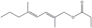 Propionic acid 2,5-dimethyl-2,4-octadienyl ester 结构式