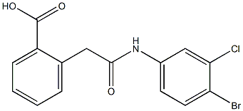 2-[2-[4-Bromo-3-chloroanilino]-2-oxoethyl]benzoic acid 结构式