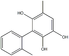 3-(2-Methylphenyl)-5-methylbenzene-1,2,4-triol Structure