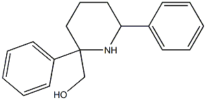 2,6-ジフェニルピペリジン-2-メタノール 化学構造式