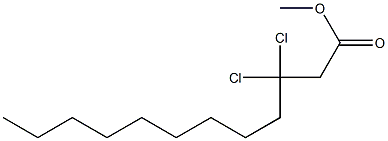 3,3-ジクロロドデカン酸メチル 化学構造式