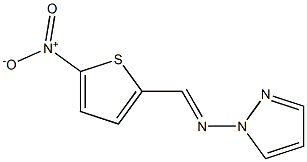 2-[(1H-Pyrazol-1-yl)iminomethyl]-5-nitrothiophene Struktur