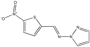 2-[(1H-Pyrazol-1-yl)iminomethyl]-5-nitrothiophene,,结构式