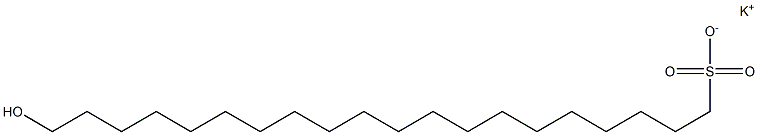 20-Hydroxyicosane-1-sulfonic acid potassium salt,,结构式